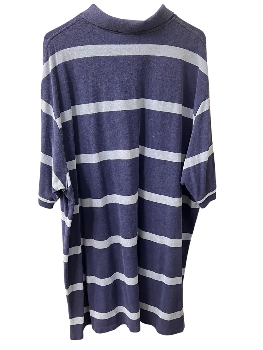 Polo Ralph Lauren Striped Polo Shirt 3XLT Navy Oversized Dadcore Preppy